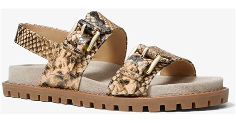 michael kors judd leather sandal|Judd Snake Embossed Leather Sandal .